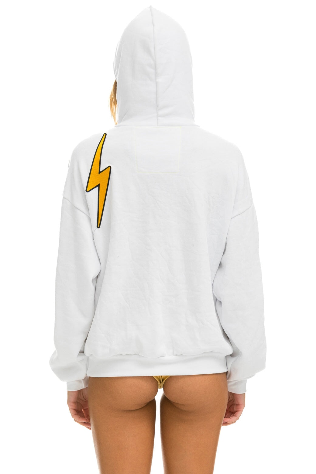 VINTAGE PATCH RELAXED PULLOVER HOODIE- WHITE Hoodie Aviator Nation 