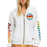WASTE MANAGEMENT OPEN 2024 RELAXED ZIP HOODIE - WHITE Hoodie Aviator Nation 