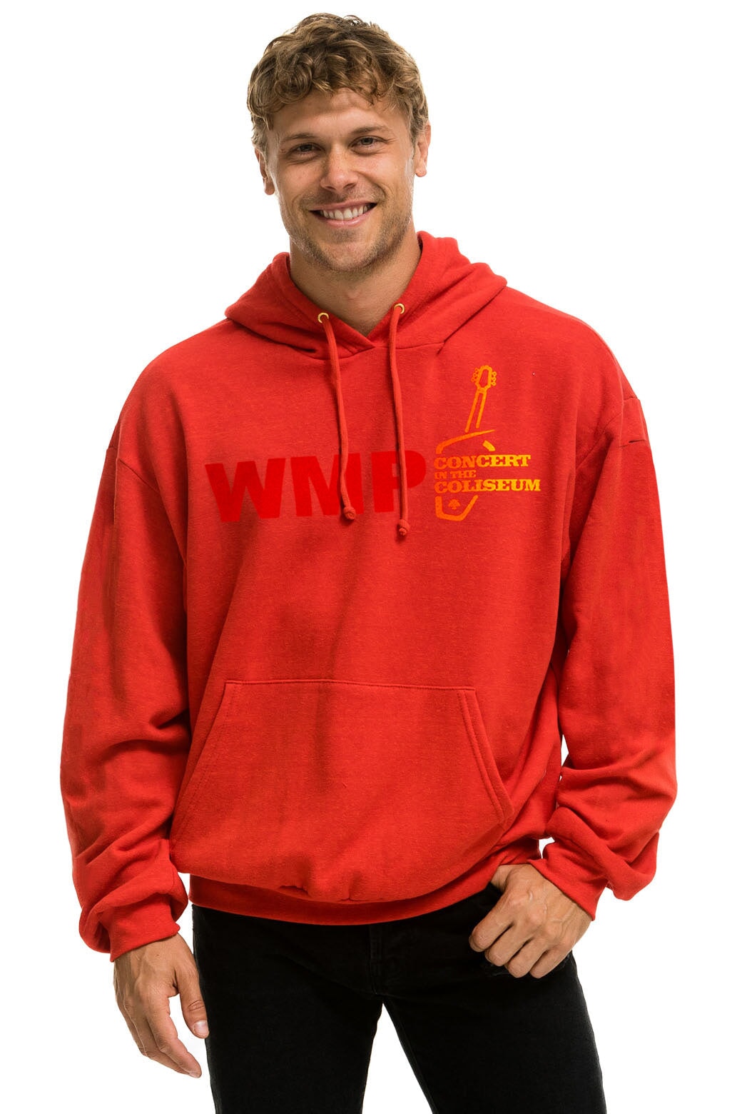 WMPXO 2024 COLISEUM CONCERT RELAXED PULLOVER HOODIE - RED Hoodie Aviator Nation 