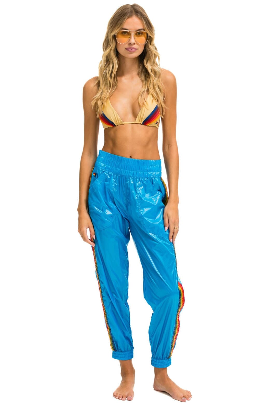 5 STRIPE HI RISE WIND PANT - DRESDEN Women's Sweatpants Aviator Nation 