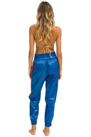5 STRIPE HI RISE WIND PANT - SNORKEL BLUE Women's Sweatpants Aviator Nation 