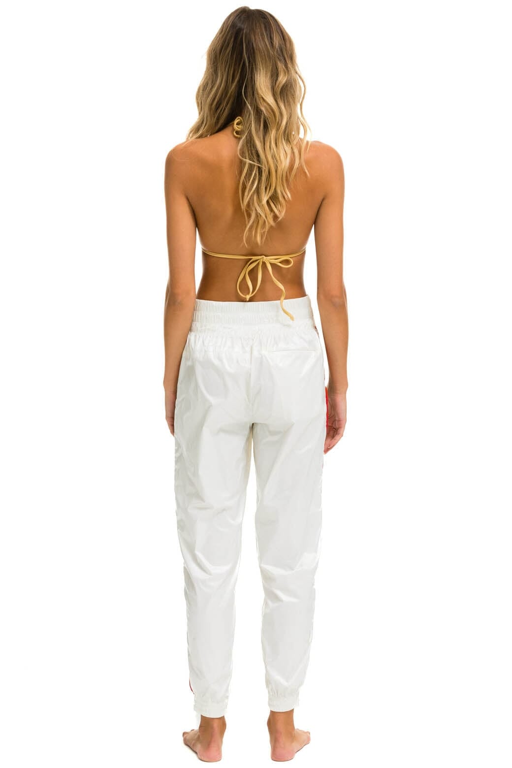5 STRIPE HI RISE WIND PANT - VINTAGE WHITE Women's Sweatpants Aviator Nation 
