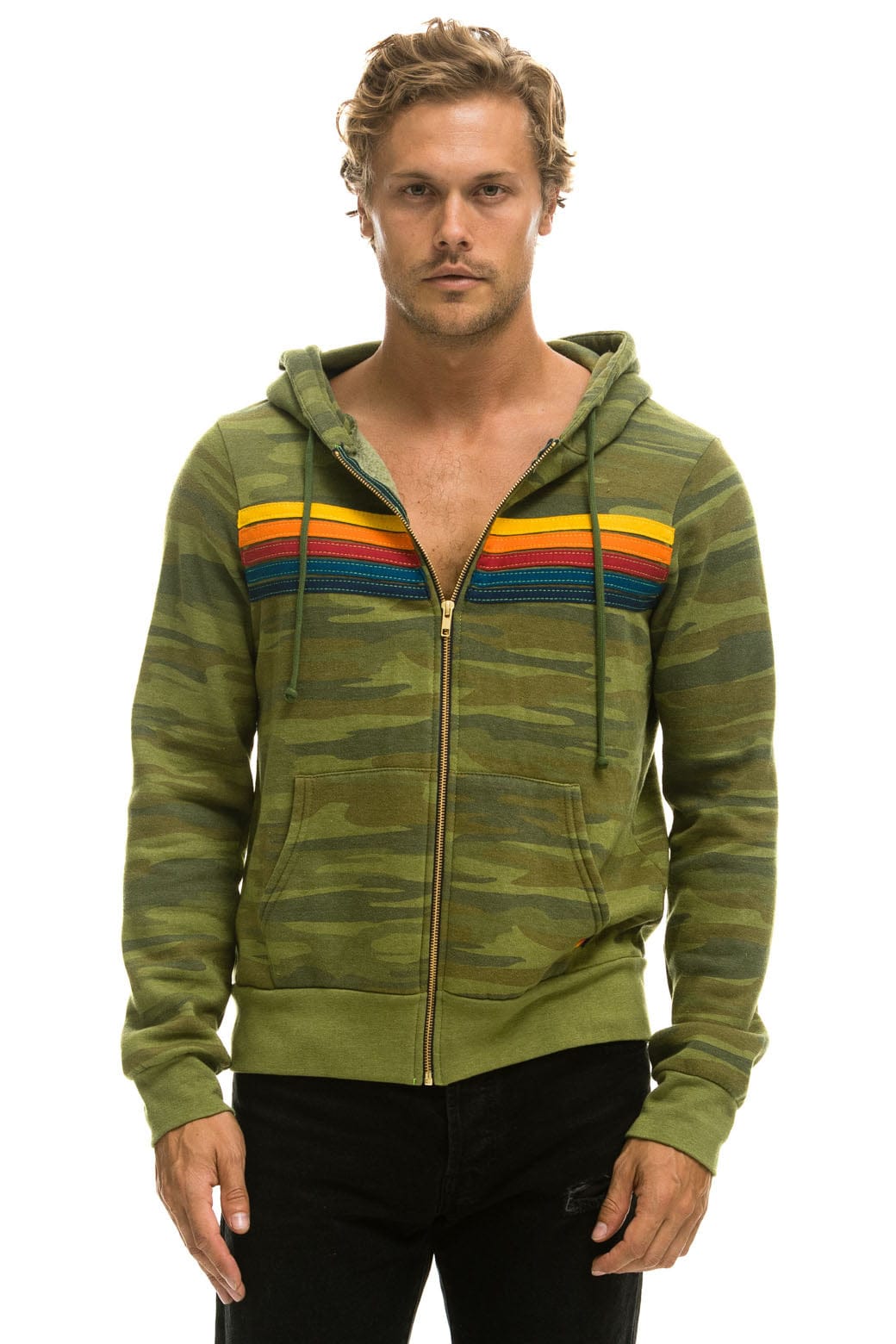 5 STRIPE HOODIE - CAMO Hoodie Aviator Nation 