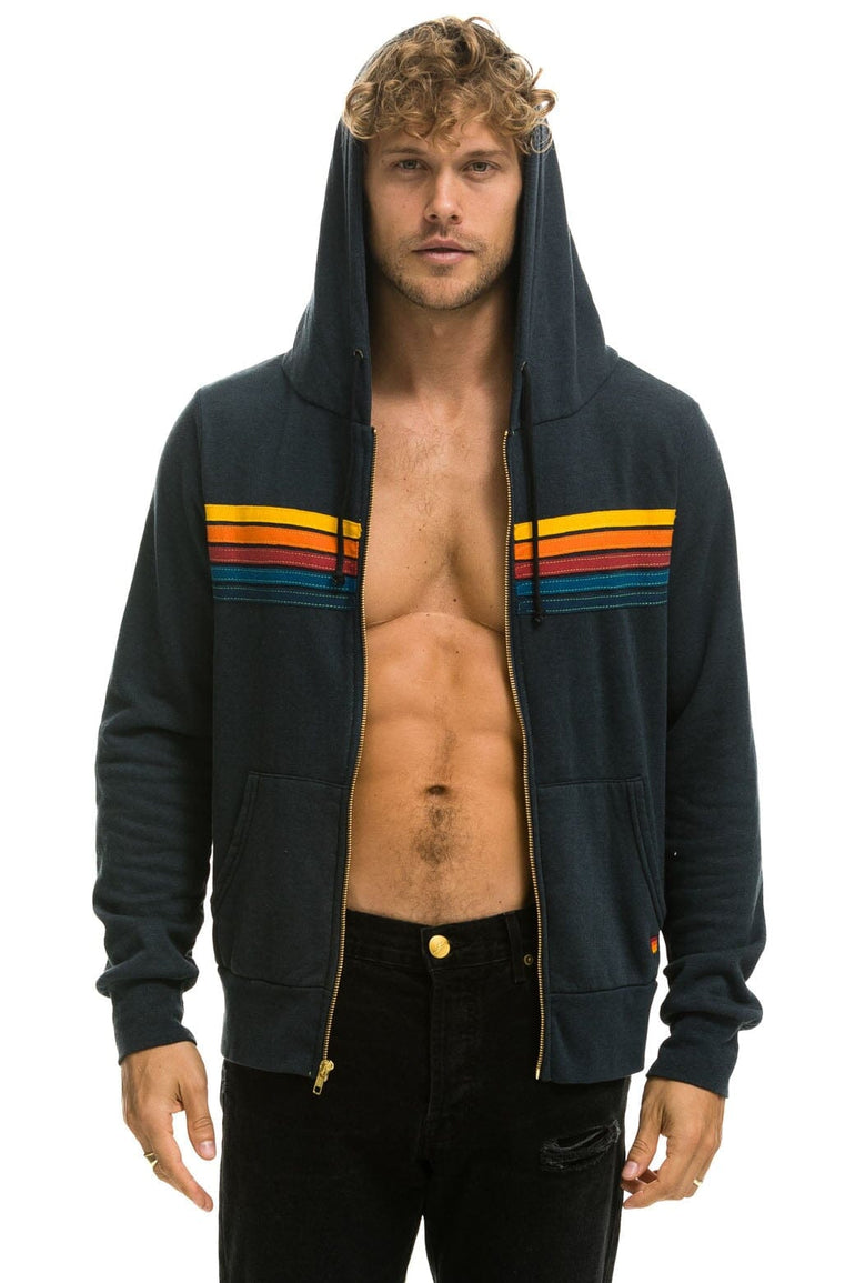 5 STRIPE HOODIE - CHARCOAL Hoodie Aviator Nation