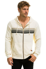 5 STRIPE HOODIE - VINTAGE WHITE // GREY Hoodie Aviator Nation 