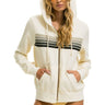 5 STRIPE HOODIE - VINTAGE WHITE // GREY Hoodie Aviator Nation 