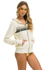 5 STRIPE HOODIE - VINTAGE WHITE // GREY Hoodie Aviator Nation 