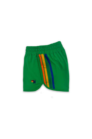 5 STRIPE KIDS FLEX JOGGER SHORT - KELLY GREEN Kid's Shorts Aviator Nation 