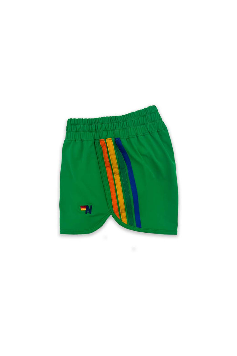 5 STRIPE KIDS FLEX JOGGER SHORT - KELLY GREEN Kid's Shorts Aviator Nation 