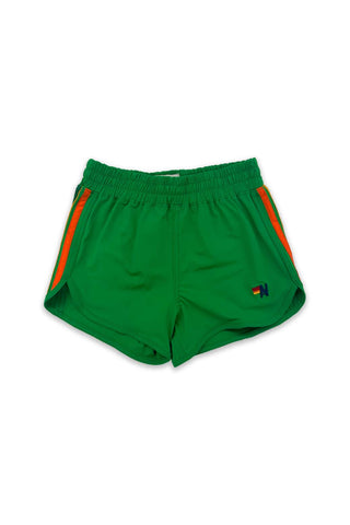 5 STRIPE KIDS FLEX JOGGER SHORT - KELLY GREEN Kid's Shorts Aviator Nation 