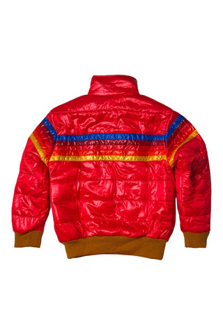 5 STRIPE KIDS TRAVELER JACKET - CHERRY GLOSSY Kid's Outerwear Aviator Nation 