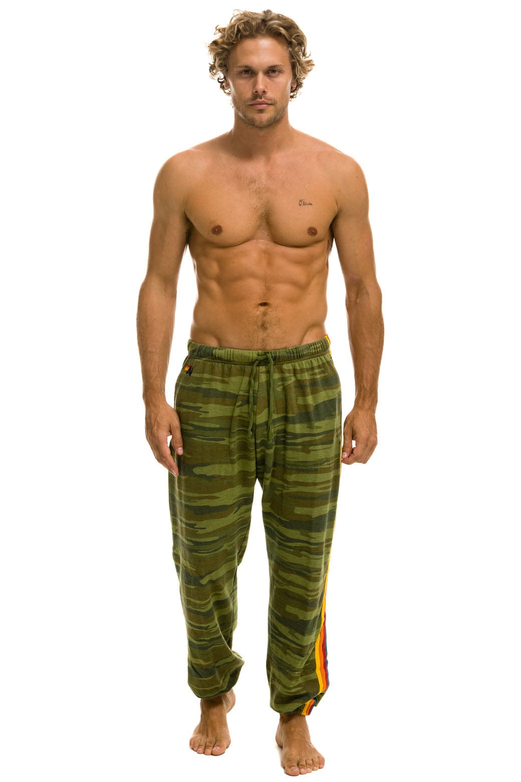 5 STRIPE SWEATPANTS - CAMO Mens Sweatpants Aviator Nation 