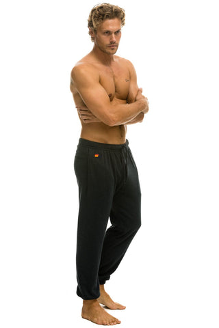 5 STRIPE SWEATPANTS - CHARCOAL // BLUE Mens Sweatpants Aviator Nation 