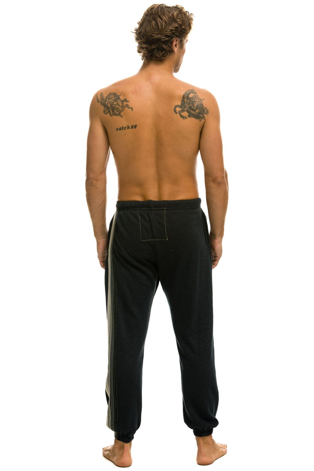 5 STRIPE SWEATPANTS - CHARCOAL // GREY Mens Sweatpants Aviator Nation 