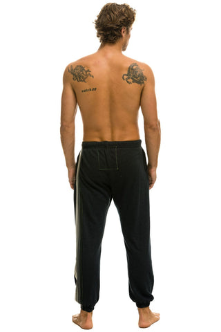 5 STRIPE SWEATPANTS - CHARCOAL // GREY Mens Sweatpants Aviator Nation 