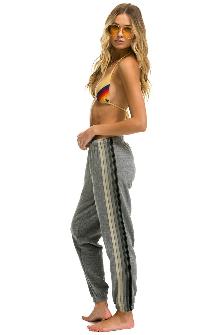 Aviator Nation - 5 Stripe Women's Sweatpants - Red // Neon Rainbow main image 0
