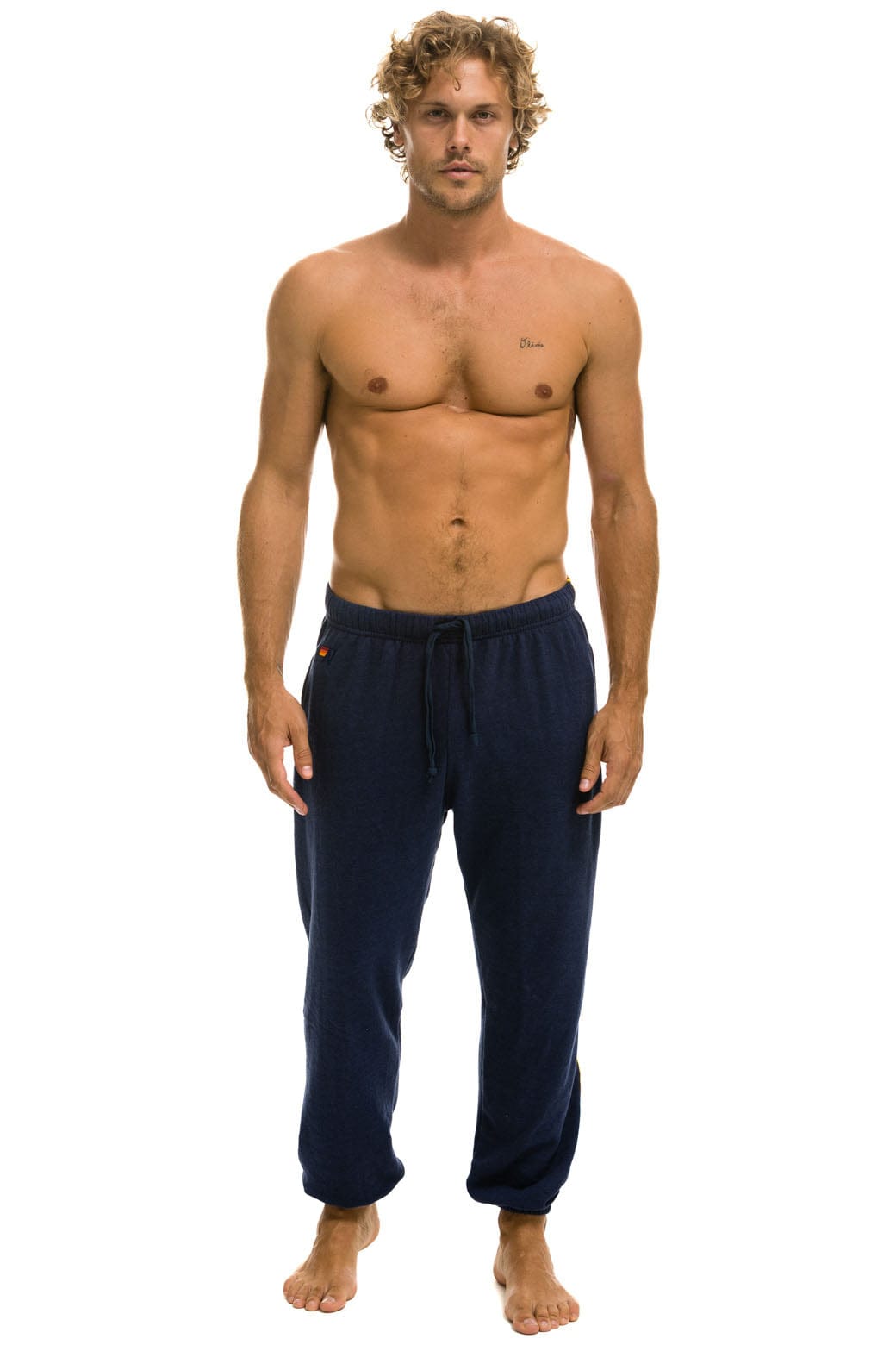 5 STRIPE SWEATPANTS - NAVY Mens Sweatpants Aviator Nation 