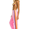 5 STRIPE SWEATPANTS - NEON PINK // NEON RAINBOW Women's Sweatpants Aviator Nation 