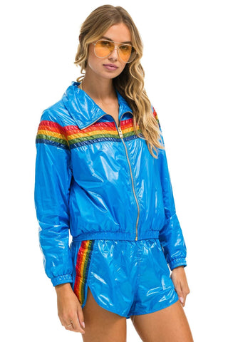 5 STRIPE WINDBREAKER - BLUE CINA Women's Windbreaker Aviator Nation 