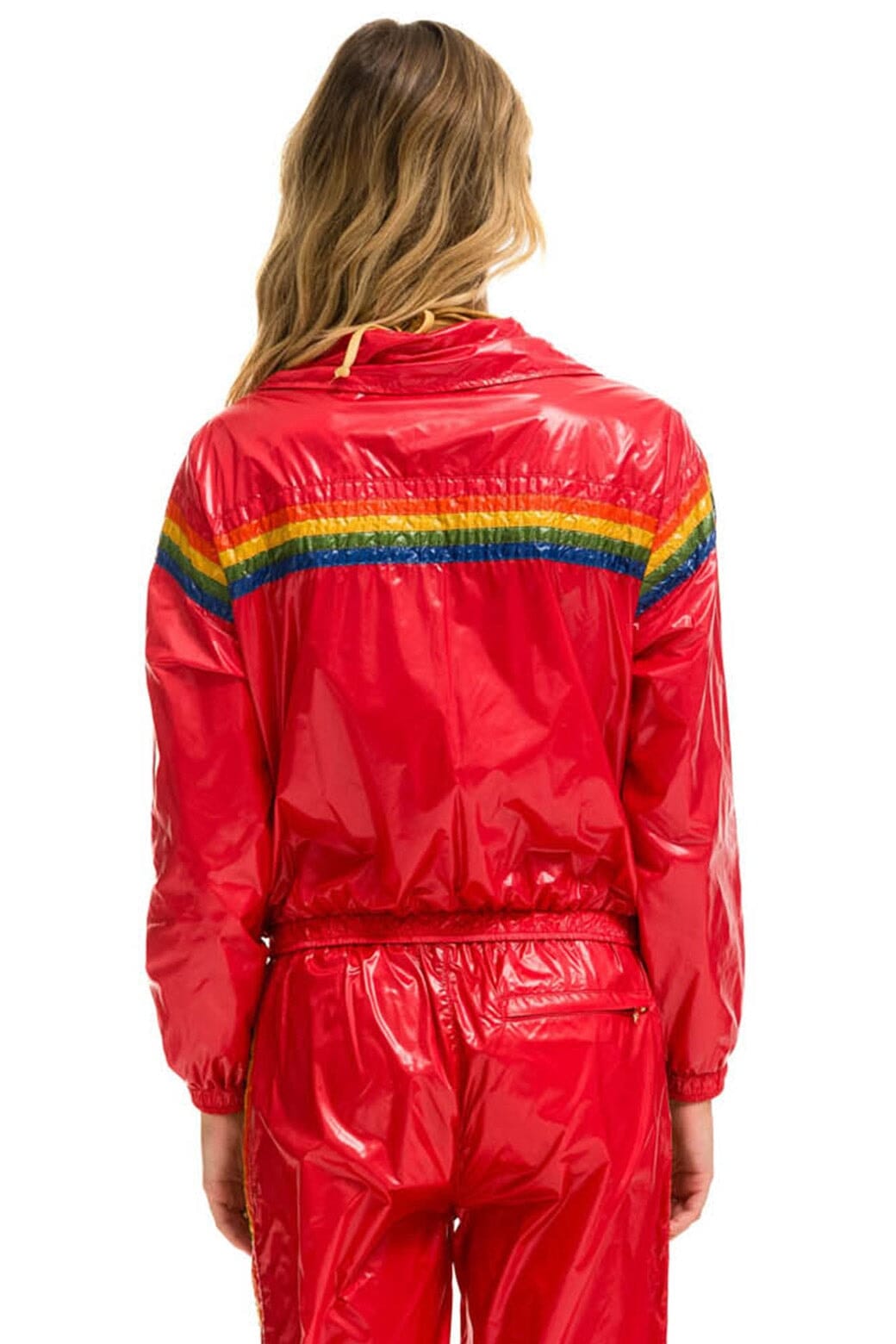 5 STRIPE - WINDBREAKER CHERRY GLOSSY Women's Outerwear Aviator Nation 