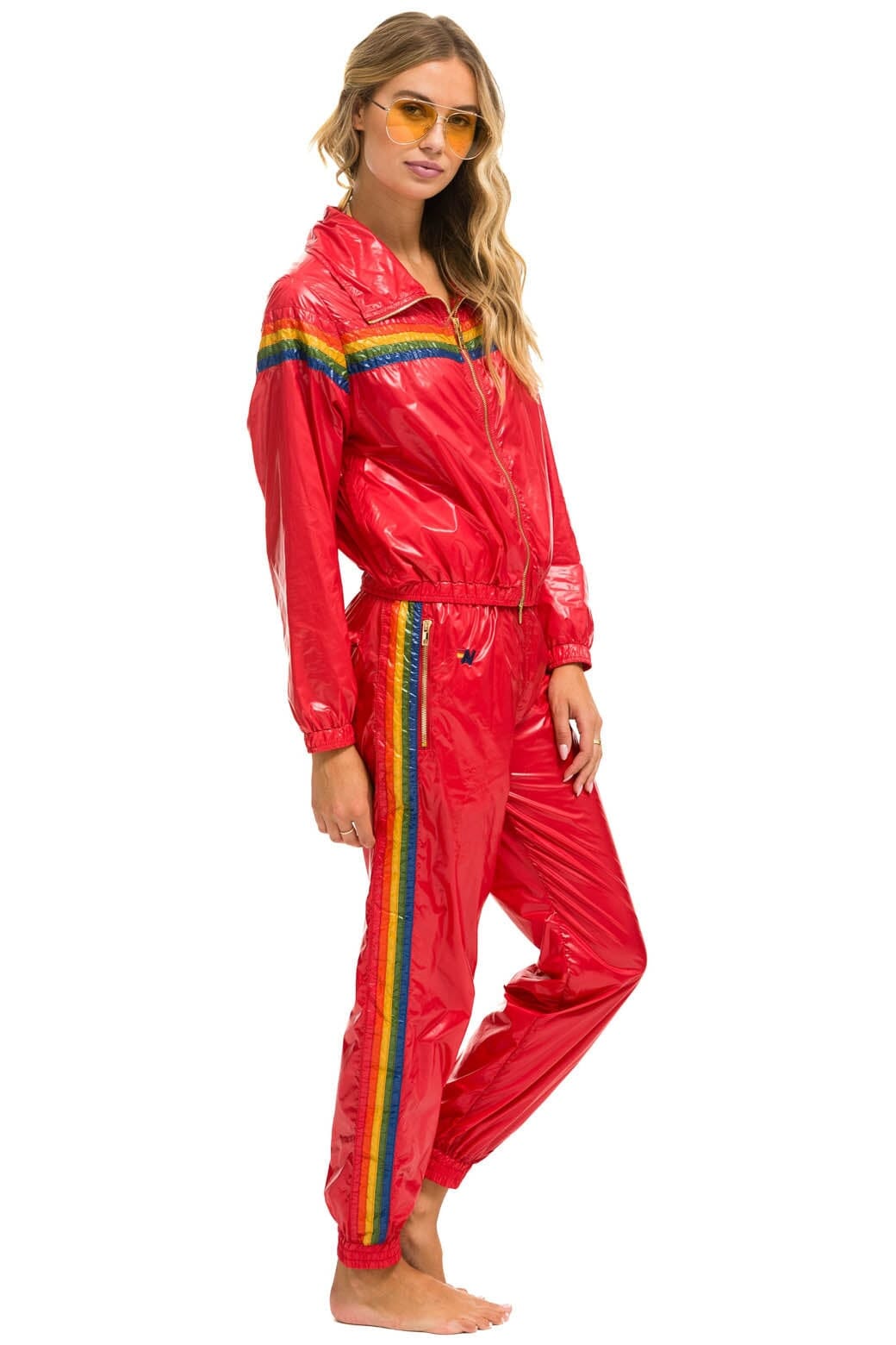 5 STRIPE - WINDBREAKER CHERRY GLOSSY Women's Outerwear Aviator Nation 