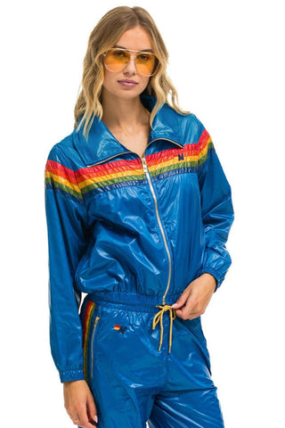 5 STRIPE WINDBREAKER - SNORKEL BLUE Women's Windbreaker Aviator Nation 