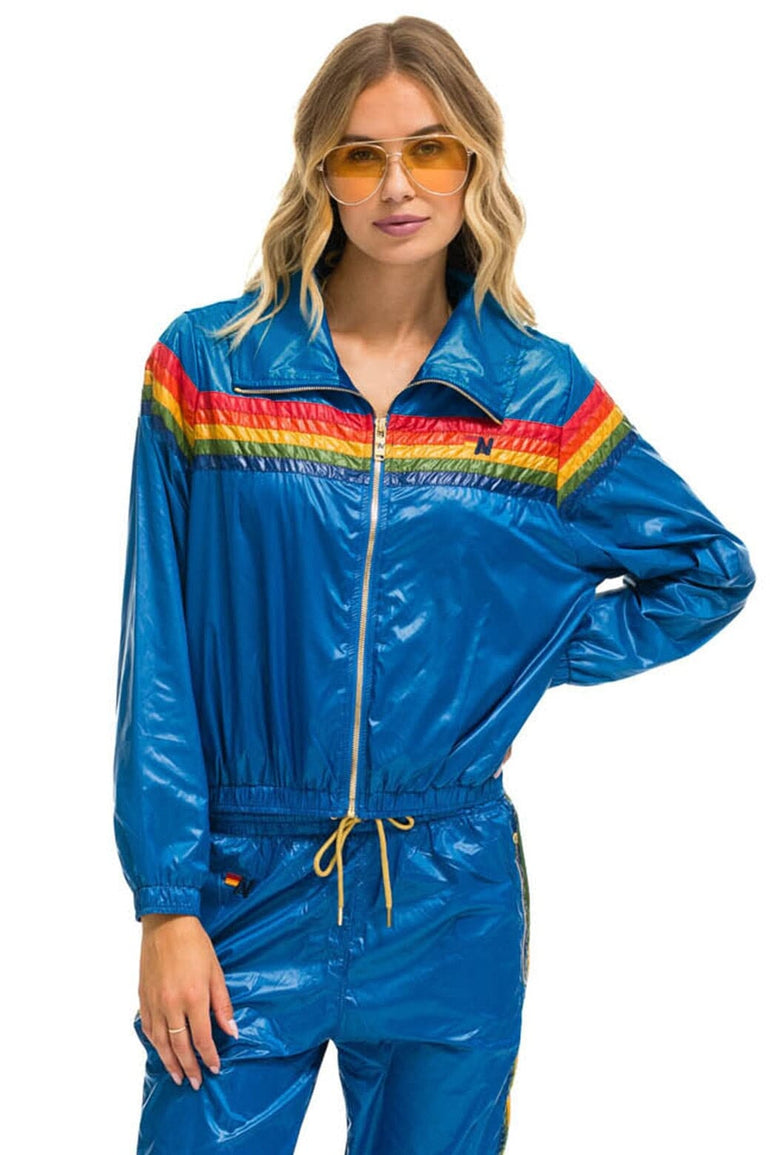 5 STRIPE WINDBREAKER - SNORKEL BLUE Women's Windbreaker Aviator Nation 