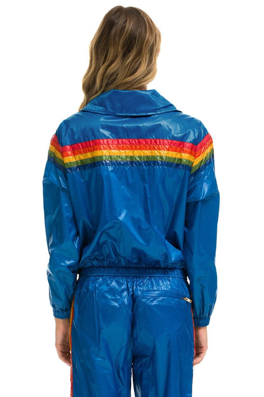 5 STRIPE WINDBREAKER - SNORKEL BLUE Women's Windbreaker Aviator Nation 
