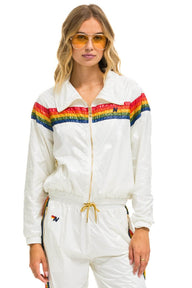 5 STRIPE WINDBREAKER - VINTAGE WHITE Women's Outerwear Aviator Nation 