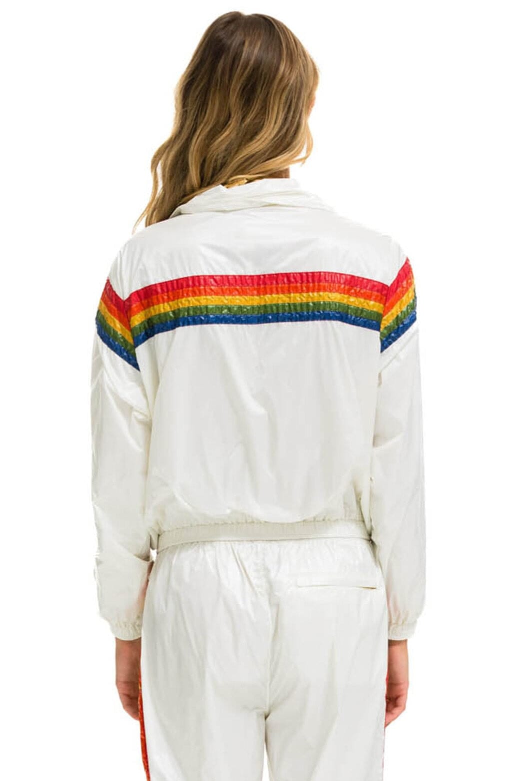 5 STRIPE WINDBREAKER - VINTAGE WHITE Women's Outerwear Aviator Nation 