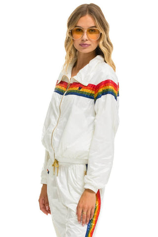 5 STRIPE WINDBREAKER - VINTAGE WHITE Women's Outerwear Aviator Nation 