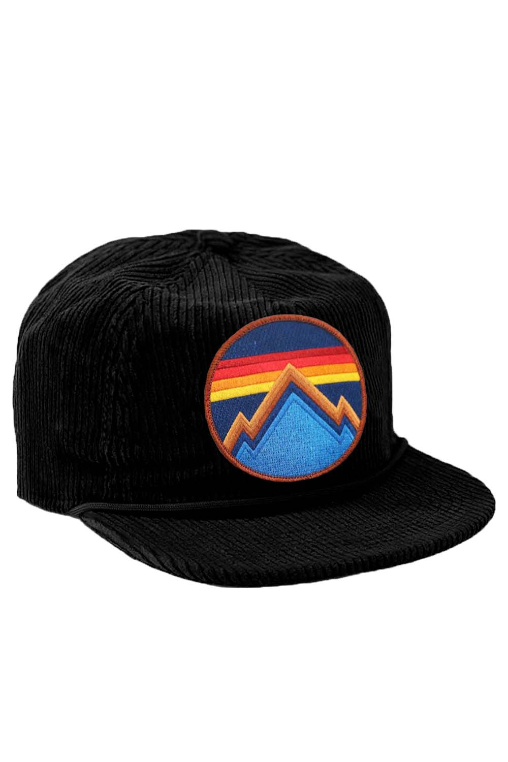 ALL SEASONS CIRCLE - VINTAGE CORDUROY TRUCKER HAT HATS Aviator Nation BLACK 