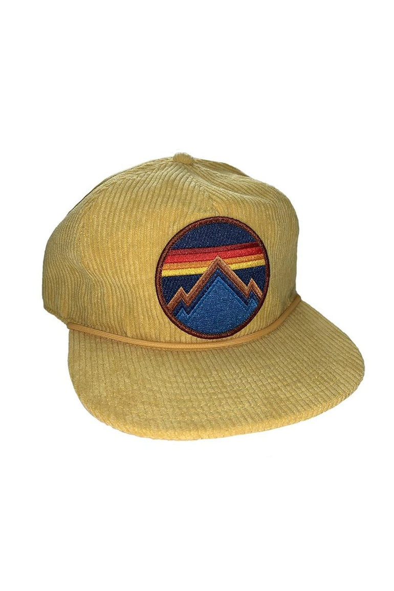 ALL SEASONS CIRCLE - VINTAGE CORDUROY TRUCKER HAT HATS Aviator Nation GOLD 