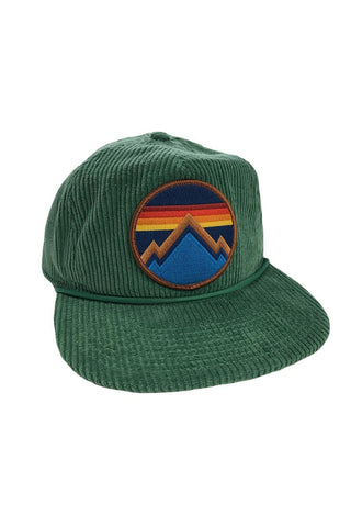 ALL SEASONS CIRCLE - VINTAGE CORDUROY TRUCKER HAT HATS Aviator Nation KELLY GREEN 
