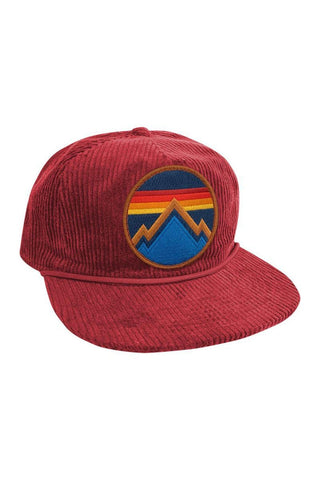 ALL SEASONS CIRCLE - VINTAGE CORDUROY TRUCKER HAT HATS Aviator Nation RED 
