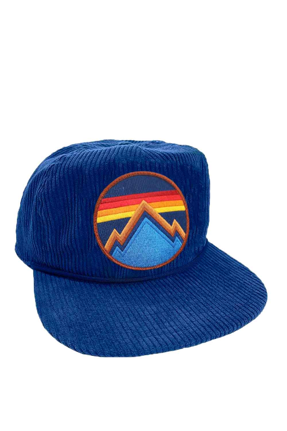 ALL SEASONS CIRCLE - VINTAGE CORDUROY TRUCKER HAT HATS Aviator Nation ROYAL 