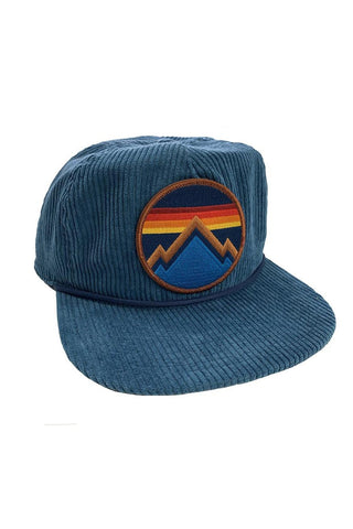 ALL SEASONS CIRCLE - VINTAGE CORDUROY TRUCKER HAT HATS Aviator Nation SEA BLUE 