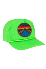 ALL SEASONS - VINTAGE NYLON TRUCKER HAT HATS Aviator Nation NEON GREEN 