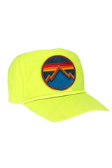 ALL SEASONS - VINTAGE NYLON TRUCKER HAT HATS Aviator Nation NEON YELLOW 