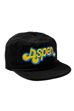 ASPEN EMBROIDERY VINTAGE CORDUROY TRUCKER Trucker Hat Aviator Nation BLACK 