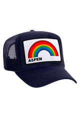 ASPEN RAINBOW TRUCKER HAT HATS Aviator Nation OS NAVY 