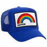 ASPEN RAINBOW TRUCKER HAT HATS Aviator Nation OS ROYAL 