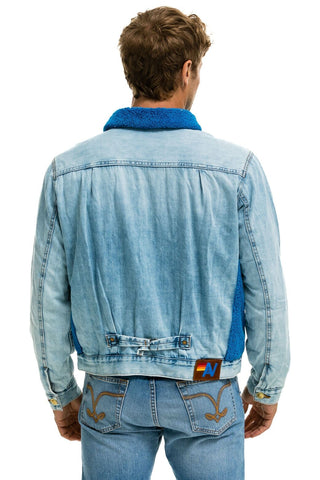 ASPEN SHERPA UNISEX DENIM JACKET - SUPER LIGHT BLUE Denim Jacket Aviator Nation 