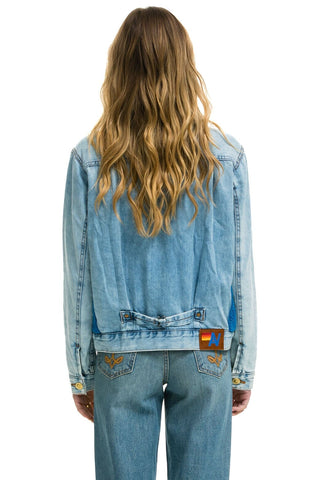 ASPEN SHERPA UNISEX DENIM JACKET - SUPER LIGHT BLUE Denim Jacket Aviator Nation 