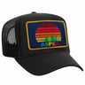 ASPEN SUNSET TRUCKER HAT HATS Aviator Nation OS BLACK 