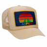 ASPEN SUNSET TRUCKER HAT HATS Aviator Nation OS KHAKI 