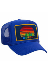 ASPEN SUNSET TRUCKER HAT HATS Aviator Nation OS ROYAL 