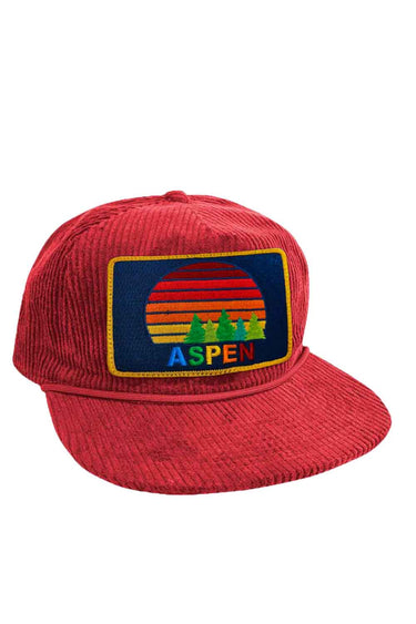ASPEN SUNSET VINTAGE CORDUROY TRUCKER HAT Aviator Nation 