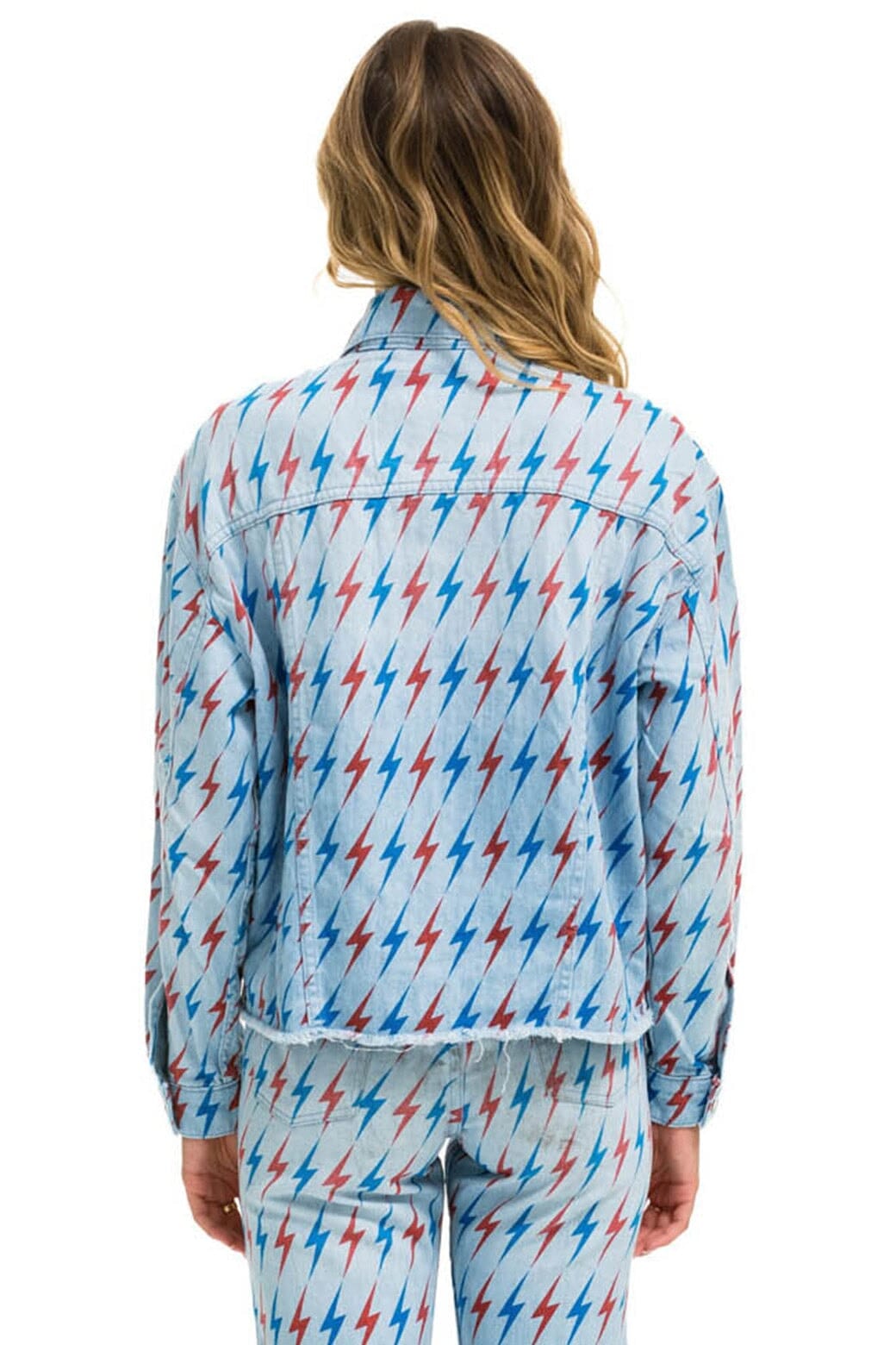 AVIATOR BOLT OVERSIZED CUTOFF DENIM JACKET - SUPER LIGHT Denim Jacket Aviator Nation 