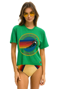 AVIATOR NATION ASPEN BOYFRIEND TEE - KELLY GREEN Boyfriend Tee Aviator Nation 